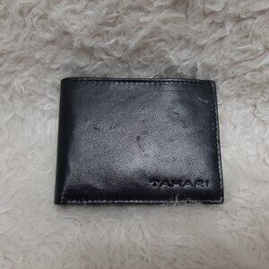 TAHARI Black Genuine Leather Bi-fold Wallet